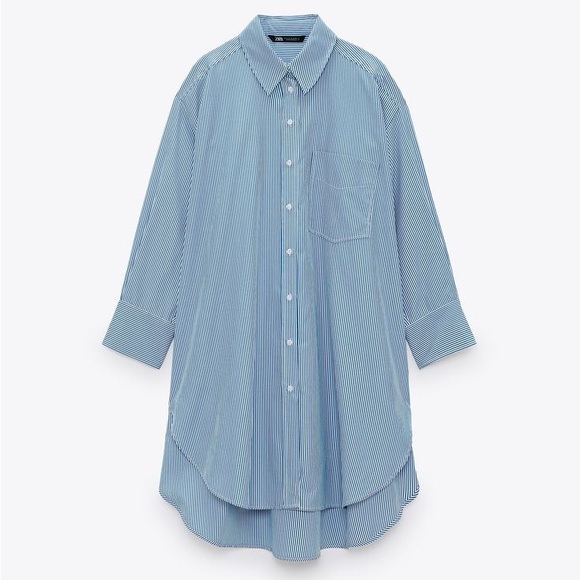 Zara Dresses & Skirts - NWOT Zara Oversized Poplin Shirt Dress